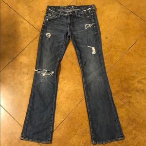 Distressed 7 for all Mankind bootcut